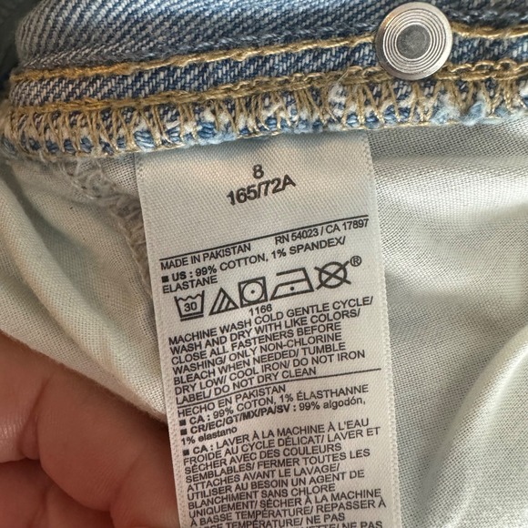 Old Navy‎ High Rise Vintage Slim Acid Wash Distressed Jeans Women Size 8 - Picture 6 of 7
